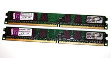 2 GB DDR2-RAM (2 x 1 GB) PC2-4200U non-ECC 'Kingston KVR533D2N4K2/2G' Low-Profil