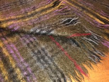 Vintage Lochcarron Schottland Kennedy Clan Tartan Decke werfen Stola Mohairwolle