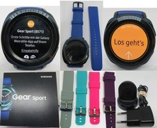 Samsung Gear Sport SM-R600 44.6mm Gehäuse mit Armband in Blau + 4 Extraarmbänder