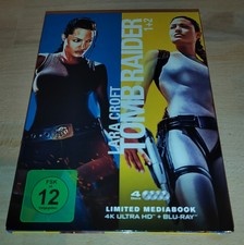 Tomb Raider 1+2 Limited Mediabook 4K UHD + Blu-ray, neuwertiger Zustand! 