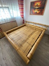 Bambusbett hell 180x200 cm incl. Bambuslattenrost