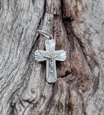 Kreuz Anhänger Silber 925, Orthodox, Spasi i Sohrani, Sterlingsilber, Russisch
