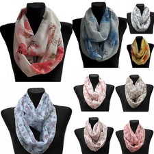 Seide Loop Schal Loopschal Rundschal Schlauchschal Tuch Tücher Damenschal Cotton