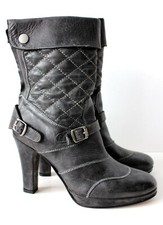 BELSTAFF SQUAREMASTER Damen High Schuhe Stiefel Leder Boot Gr.40 neu