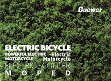 Guewer Poster-Prospekt 2009 2010 GB Elektro-Zweiräder e-Bikes e-Scooter catalog
