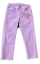 H&M Jeans mit Stickerei , Rosa, Gr.122