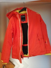 Neu CMP Jacke Skijacke 152 neon Orange Gelb Winterjacke Mädchen mit Kapuze 