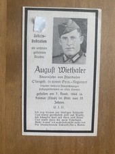 Sterbebild Elsass Kolmar 7.11.1944 Vogesen