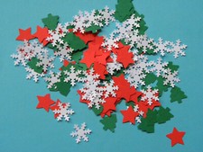 150 Weihnachten Streuteile/Schneeflocke Sterne Tannenbaum Tischdekoration