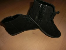 Damen Winter Schuhe Gr. 38 Wildleder Bama schwarz Winterstiefel Stiefeletten 