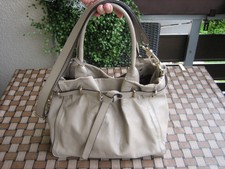 abro Tasche Shopper Umhängetasche Ledertasche Damentasche helles Taupe 