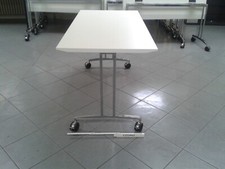 Roll- und klappbarer Konferenztisch, Seminartisch, Lerntisch, Besprechungstisch