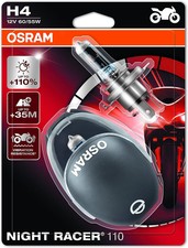OSRAM Night Racer 1 10 H4 12V 60/55W Glühbirne Halogen 110% 64193NR1-02B