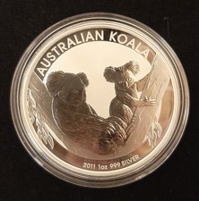 Australien Silber Münze 1 Oz Koala 2011 Stempelglanz gekapselt