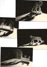 102/39 FOTOS IM AK FORMAT  4 x unbekannt - KUNST AUS GLAS ? RAUBTIER TOREINFAHRT