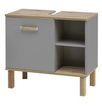 SCHILDMEYER Waschbeckenunterschrank Badschrank Badmöbel Grau 60,1x65,2x35 cm