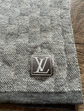 USED Louis Vuitton Herren Grau Schal (Petit Damier)