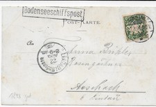 Bodensee-Schiffpost 1898 - Ansichtskarte Gruss aus Friedrichshafen