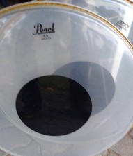 2 REMO + GRETSCH 20"  CS Fell transparent Bassdrum unbespielt Schlagzeug