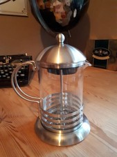 Schöner Kaffeebereiter Cilio gebürstetes Edelstahl + Glas