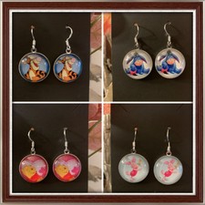 925 Silber-Winnie Puuh I-AAH Ohrringe Ferkel Tigger Bundle Lot Schmuck