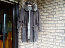 Damen Wildlederjacke mit Kapuze, Größe 38, Dunkelbraun,  No Name