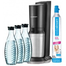 SODASTREAM CRYSTAL PACK 2.0 MEGAPACK WASSERSPRUDLER 3 GLASKARAFFEN  CO2 ZYLINDER