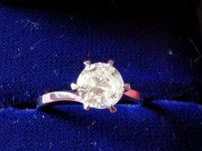 Goldschmuck 585 Gold Ring mit 1 NatürlichDiamant 1,3--1,4 ct ?mitZertifikat 3,1g