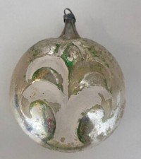 Alter Weihnachtsschmuck Christbaumkugel Julkugel JUL Kugel Silber 6819/22