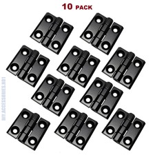 10 x 40mm Hintern Scharniere Tür Metall schwarz Scharnier Schrank Aluminium Box Backflap Schuppen