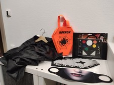Helloween Set 5teilig Umhang Schminke Tasche Maske