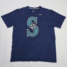 Marineblau Vintage Nike MLB Seattle Mariners grafisches T-Shirt Größe Large