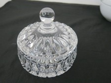 Kleine Deckeldose  - Kristallglas  Ø 10 cm, 