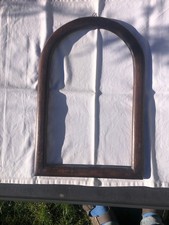 Holz-Bilderrahmen halbrund braun 33,5 x 20 cm