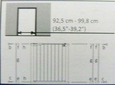 BabyDan 60117-2693-02-85 Premier Türschutzgitter Schutzgitter  92 - 99 cm AT9
