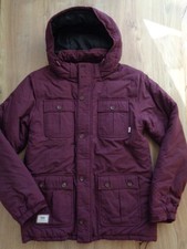 Vans Herren Jungen Winter Jacke S 44/46 Parka Skatejacke Anorak Kapuze dunkelrot