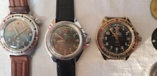 3x Vostok/Wostok Komandirskie U-Boot, Panzer, Fallschirm Russisches Militär Uhr