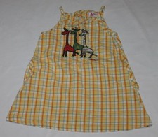 Sigikid Kleid Sommerkleid Giraffe gelb kariert Gr. 116 TOP