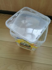 Eckige Eimer mit Deckel, bedruckt, lebensmittelecht, leer DIY ideal zum basteln 