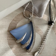 Vintage Schilling Crystal Neu Kette Mit Anhänger  Mit Swarovski Crystals