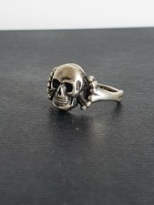 Patriotischer Totenkopf Ring Husaren Kantine WK Silber Original Erhaltung RAR 