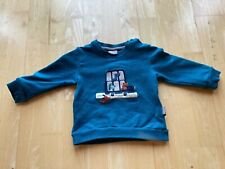 Sigikid Baby Pullover petrol Hunde Auto 80 wie neu!