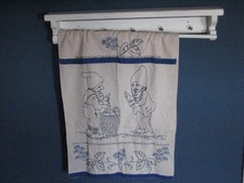 Älteres Küchenregal Handtuchhalter Wand-Küchenbord  Holz weiß  Shabby Vintage