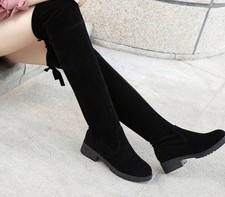 Overknee Stiefel Sexy flacher Absatz Gr.40