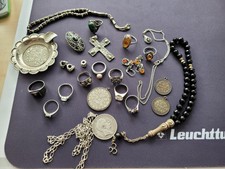 Konvolut Echt Silberschmuck 925er bzw. 835er aus Nachlass Bernstein Makasitten