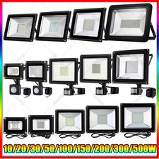 LED Fluter Außen Strahler mit Bewegungsmelder Stecker 10W 20W 30W 50W 100W 500W