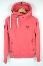 Naketano Kapuzenpulli Damen S Rosa Mischung Logo Groß Hals Pullover