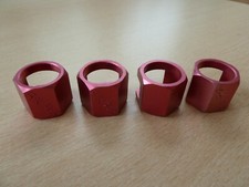 ZIERSCHLAUCHENDSTÜCK  in  Alu pink eloxiert  Firma Gasket  ca.20 mm
