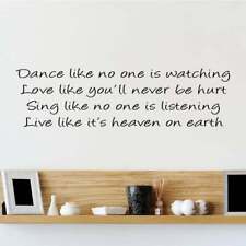 Himmel auf Erden Zitat 2 Zitat Wandaufkleber Abziehbild Transfer Home Matt Vinyl UK