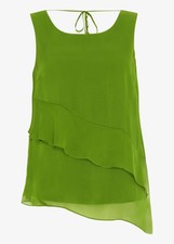 *** Phase Eight * Seide Tiered Bluse * grün * Größe 12 * RRP £ 75 * getragen einmal ***